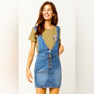 Billabong denim overall dress size small NWT